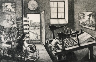 Hausweberei in Ulm um 1780