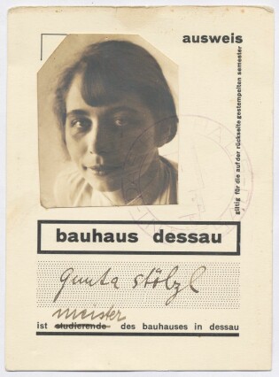 Bauhaus Ausweis von Gunta Stölzl, 1927