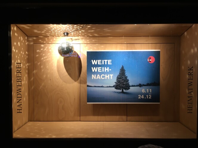 Schaufenster der Weihnachtsaussetrllung 